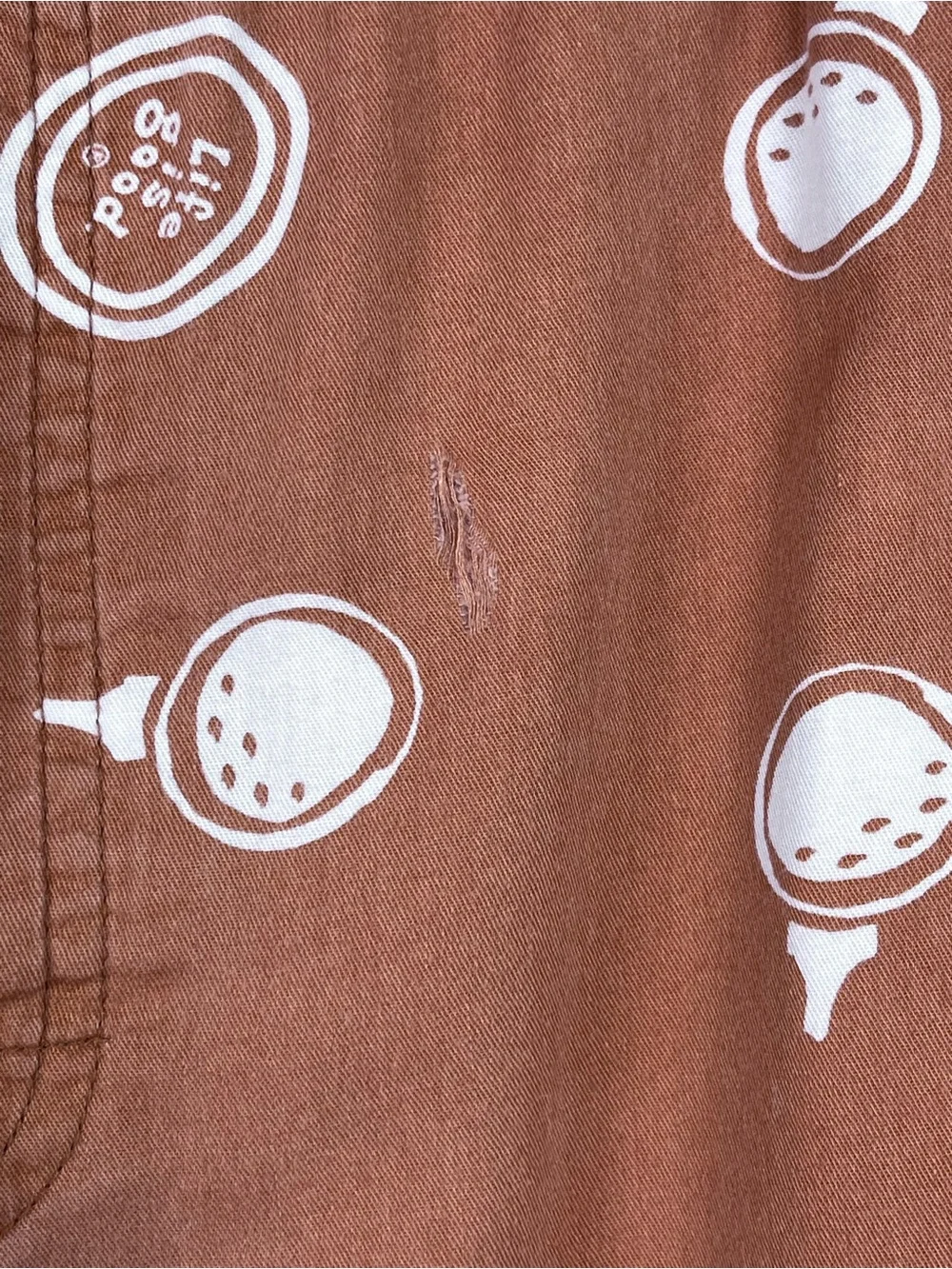 LIfe Is Good Men's Orange AOP Golf Pattern Lounge Pants Size M; Loungewear